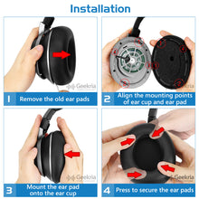 画像をギャラリービューアに読み込む, Geekria イヤーパッド Sport 互換性 パッド Turtle Beach Stealth Pro ヘッドホンに対応 パッド イヤー / イヤーカップ ( 冷却ジェル / ブラック )