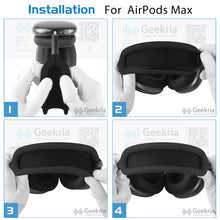 画像をギャラリービューアに読み込む, Geekria ヘッドバンド 互換性 ヘッドホンヘッドバンド AirPods Max 対応 交換用 パッド (ブラック)