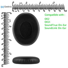 画像をギャラリービューアに読み込む, Geekria イヤーパッド QuickFit 互換性 パッド ボーズ Bose On-Ear OE2, OE2i, SoundTrue On-Ear, SoundLink On-Ear ヘッドホンに対応 イヤパッド/イヤークッション/イヤーカップ (プロテインレザー / ブラック ブルー)