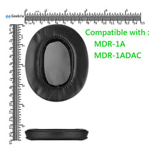 画像をギャラリービューアに読み込む, Geekria イヤーパッド互換性 パッド ソニー SONY MDR-1A, MDR-1ADAC ヘッドホンに対応 パッド イヤー / イヤーカップ ( プロテインレザー / ブラック)