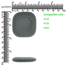 画像をギャラリービューアに読み込む, Geekria イヤーパッド QuickFit 互換性 パッド ロジクール Logitech H150 H151 H130 H250 ヘッドホンに対応 パッド イヤー / イヤーカップ (スポンジ / グレー)