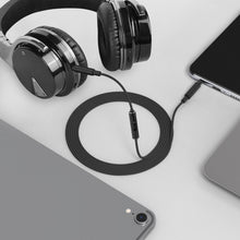 画像をギャラリービューアに読み込む, Geekria ケーブル ナイロン編組 互換性 オーディオコード COWIN E7, E8, E7 PRO, アンカー Anker Soundcore Space One ヘッドホンケーブル、3.5mm に適合する インラインマイクと音量コントロール 1.2 m