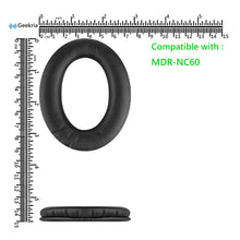 画像をギャラリービューアに読み込む, Geekria イヤーパッド QuickFit 互換性 パッド ソニー SONY MDR-NC60 ヘッドホンに対応 パッド イヤー / イヤーカップ ( プロテインレザー / ブラック )