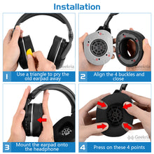 画像をギャラリービューアに読み込む, Geekria イヤーパッド Comfort 互換性 パッド Turtle Beach Stealth 700 Gen 2 Stealth 700 Gen 2 MAX ヘッドホンに対応 パッド イヤー / イヤーカップ (メッシュファブリック / 黒)