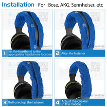 画像をギャラリービューアに読み込む, Geekria カバー 互換性 ニット生地 ヘッドバンドカバービーツバイドクタードレ Beats, ボーズ Bose, アーカーゲー AKG, ゼンハイザー Sennheiser ヘッドホンに 対応 簡単に装着 工具不要