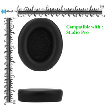 画像をギャラリービューアに読み込む, Geekria イヤーパッド QuickFit 互換性 パッド ビーツバイドクタードレ Beats Studio Pro ヘッドホンに対応 パッド イヤー / イヤーカップ プロテインレザー (黒)