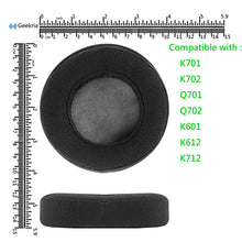 画像をギャラリービューアに読み込む, Geekria イヤーパッド Comfort 互換性 パッド アーカーゲー AKG, K701, K702, Q701, Q702, K601, K612, K712, K400, K500 ヘッドホンに対応 イヤパッド/イヤークッション/イヤーカップ ベロア (ブラック)