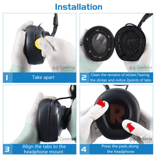 画像をギャラリービューアに読み込む, Geekria イヤーパッド QuickFit 互換性 パッド ジェイビーエル JBL Quantum ONE Wireless ヘッドホンに対応 パッド イヤー / イヤーカップ プロテインレザー (ブラック)