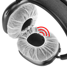 画像をギャラリービューアに読み込む, Geekria カバー 100 個入(50ペア) ヘッドホンカバー 不織布 使い捨て イヤーパッドカバー ストレッチニット オーバーイヤー ヘッドホン用 劣化防止、防塵 (中 / ホワイト)