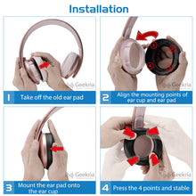 画像をギャラリービューアに読み込む, Geekria イヤーパッド QuickFit 互換性 パッド ソニー Sony PlayStation Gold Wireless Headset New Version 2018, PS4 Gold Wireless 500 Million Limited Edition MDR-7502 ヘッドホンに対応 パッド イヤー / イヤーカップ ( プロテインレザー / グレー)