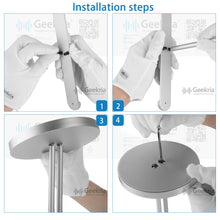 画像をギャラリービューアに読み込む, Geekria ヘッドホンスタンド アルミニウム合金デュアル オーバーイヤー / オンイヤー ヘッドホン、ゲームヘッドセット用の ホルダー, デスクディスプレイハンガー頑丈なヘビーベース ボーズ Bose QC35II, QC35, NC700, ソニー Sony WH-1000XM4, WH-1000XM3, オーディオテクニカ ATH -M50Xと互換性(Silver)