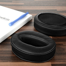 画像をギャラリービューアに読み込む, Geekria イヤーパッド QuickFit 互換性 パッド ゼンハイザー Sennheiser HD4.50BT, HD4.50BTNC, HD4.40BT, HD4.30G, HD4.20S, HD458BT, HD450, HD450BT, HD400S, HD350BT ヘッドホンに対応 パッド イヤー / イヤーカップ プロテインレザー ( ブラック )