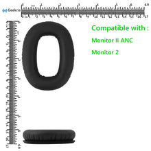 画像をギャラリービューアに読み込む, Geekria イヤーパッド QuickFit 互換性 パッド マーシャル Marshall Monitor II ANC, Monitor 2 ヘッドホンに対応 パッド イヤー / イヤーカップ (プロテインレザー/黒)