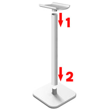 画像をギャラリービューアに読み込む, Geekria ヘッドホンスタンド アルミニウム合金 オーバーイヤー ヘッドホン、ゲームヘッドセット用の ホルダー, デスクディスプレイハンガー 頑丈なヘビーベース ソニー Sony WH-1000XM4, WH-1000XM3, ゼンハイザー Sennheiser HD 598 CS, HD 4.40 BTNC と互換性 (白い)