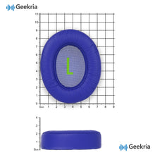 画像をギャラリービューアに読み込む, Geekria イヤーパッド QuickFit 互換性 パッド ジェイビーエル JBL JR460 ヘッドホンに対応 パッド イヤー / イヤーカップ プロテインレザー (ダークブルー)