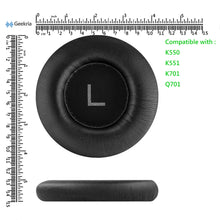 画像をギャラリービューアに読み込む, Geekria イヤーパッド QuickFit 互換性 パッド アーカーゲー AKG K550, K551, K553 MKII ヘッドホンに対応 パッド イヤー / イヤーカップ ( プロテインレザー / ブラック )
