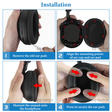 画像をギャラリービューアに読み込む, Geekria イヤーパッド QuickFit 互換性 パッド ソニー Sony WH-1000XM5, WH1000XM5 ヘッドホンに対応 パッド イヤー / イヤーカップ (プロテインレザー/青)