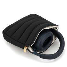 画像をギャラリービューアに読み込む, Geekria NOVA ヘッドホン用パフィーポーチ ジェイビーエル JBL Tour One M3、ボーズ Bose QC Ultra、ゼンハイザー Sennheiser PXC 550-II 対応 ソフトシェル交換用保護トラベルキャリーバッグ ケーブル収納付き (ブラック)