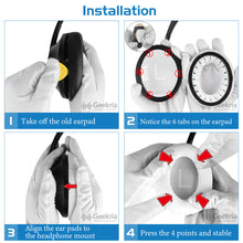 画像をギャラリービューアに読み込む, Geekria イヤーパッド QuickFit 互換性 パッド ボーズ Bose 700 Noise Cancelling, NC700ヘッドホンに対応 パッド イヤー / イヤーカップ プロテインレザー (白)