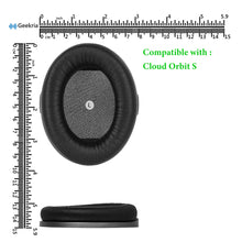 画像をギャラリービューアに読み込む, Geekria イヤーパッド QuickFit 互換性 パッド HyperX Cloud Orbit S ヘッドホンに対応 パッド イヤー / イヤーカップ プロテインレザー (黒)