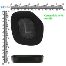 画像をギャラリービューアに読み込む, Geekria イヤーパッド Comfort 互換性 パッド Alienware AW988 ヘッドホンに対応 パッド イヤー / イヤーカップ (メッシュファブリック/黒)