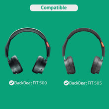 画像をギャラリービューアに読み込む, Geekria イヤーパッド QuickFit 互換性 パッド プラントロニクス Plantronics BackBeat FIT500, BackBeat FIT 505 ヘッドホンに対応 パッド イヤー / イヤーカップ (プロテインレザー/ 黒)