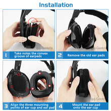 画像をギャラリービューアに読み込む, Geekria イヤーパッド Comfort 互換性 パッド Astro A50 Gen 4 ヘッドホンに対応 パッド イヤー / イヤーカップ (ベロア/ 黒)