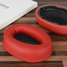 画像をギャラリービューアに読み込む, Geekria イヤーパッド QuickFit 互換性 パッド ソニー Sony MDR-100ABN, WH-H900N ヘッドホンに対応 パッド イヤー / イヤーカップ (プロテインレザー / トワイライトレッド)