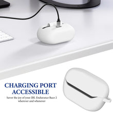 画像をギャラリービューアに読み込む, Geekria シリコンカバー 互換性 カバージェイビーエル JBL Endurance Race 2 対応 True Wireless Earbuds 充電ケースカバー 外装カバーキーホルダーフック付き 、充電ポートアクセス可能、フロントLED可視