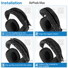 画像をギャラリービューアに読み込む, Geekria カバー 互換性 ニット生地 ヘッドバンドカバー Air-Pod Max ヘッドホンに 対応 簡単に装着 工具不要