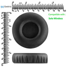 画像をギャラリービューアに読み込む, Geekria イヤーパッド 交換用 Beats Solo Wireless (Solo Bluetooth) (810-00012-00) 専用 ヘッドホン対応 イヤークッション 取付ビデオ付き (ブラック)