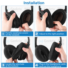 画像をギャラリービューアに読み込む, Geekria カバー 2 ペア 互換性 イヤーパッドカバー (SGS認証済) 劣化防止、防塵 ヘッドホン交換用 ストレッチニット 8-11CM ヘッドホン用 洗濯可 ( 中型 / 黒ねずみ)