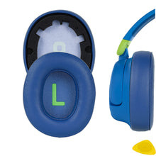 画像をギャラリービューアに読み込む, Geekria イヤーパッド QuickFit 互換性 パッド ジェイビーエル JBL JR460 ヘッドホンに対応 パッド イヤー / イヤーカップ プロテインレザー (青)
