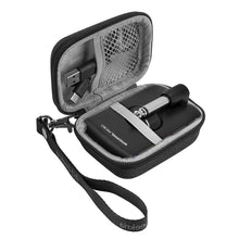 画像をギャラリービューアに読み込む, Geekria Shield キャリーケース Fender Mustang Micro ヘッドホンアンプケース対応 交換用ハードシェル トラベルキャリーバッグ ケーブル収納付き (グレー)
