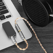 画像をギャラリービューアに読み込む, Geekria Apollo バランス接続ケーブル 4.4mm五極 バランス (オス) → 3.5mm四極 バランス(メス)接続ケーブル 交換プラッグ 変換ケーブル 4芯 15cm (4N OCC単結晶銅と単結晶銀 混編)