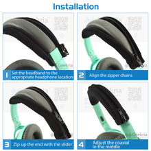 画像をギャラリービューアに読み込む, Geekria カバー 互換性 ヘッドバンドカバー ボーズ Bose SoundTrue 対応 ネオプレン製 ヘッドバンドクッション ヘッドバンドプロテクター 簡単に装着 工具不要 (ブラック)