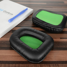 画像をギャラリービューアに読み込む, Geekria イヤーパッド QuickFit 互換性 パッド レイザー Razer Chimaera, Electra ヘヘッドホンに対応 パッド イヤー / イヤーカップ ( プロテインレザー / ブラックグリーン )