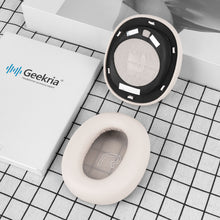 画像をギャラリービューアに読み込む, Geekria イヤーパッド QuickFit 互換性 パッド エディファイアー Edifier W860NB Pro ( Not Compatible with Edifier W860NB Gen1 ) ヘッドホンに対応 パッド イヤー / イヤーカップ ( プロテインレザー/ホワイト)