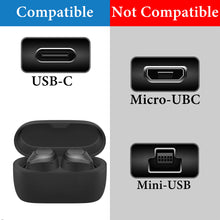 画像をギャラリービューアに読み込む, Geekria PUレザー 充電ケーブル 互換性 Type-C 充電コード USB to USB-C ジャブラ Jabra Elite 10 Gen 2, Elite10, Elite 8 Active, Elite 85t に対応 (黒 / 30cm 2パック)