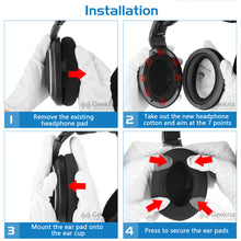 画像をギャラリービューアに読み込む, Geekria イヤーパッド Comfort 互換性 パッド ゼンハイザー Sennheiser HD598, HD598SE, HD598CS, HD598SR, HD595, HD599, HD599 SEヘッドホンに対応 パッド イヤー / イヤーカップ ( ベロア / ブラック)