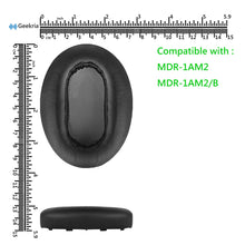 画像をギャラリービューアに読み込む, Geekria イヤーパッド QuickFit 互換性 パッド ソニー Sony MDR-1AM2, MDR-1AM2/B ヘッドホンに対応 パッド イヤー / イヤーカップ (プロテインレザー / ブラック プラスチックリング)