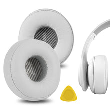 画像をギャラリービューアに読み込む, Geekria イヤーパッド QuickFit 互換性 パッド ジェイビーエル JBL Everest 300, V300BT ヘッドホンに対応 パッド イヤー / イヤーカップ (プロテインレザー / 白い)