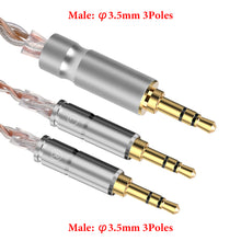 画像をギャラリービューアに読み込む, Geekria Apollo 銅シルバー編組アップグレードオーディオケーブル、HIFIMAN SUSVARA UNVEILED SUNDARA Ananda Arya HE4XX 対応、3.5mm (1/8'') からデュアル 3.5mm オス交換用ヘッドホンコード (8.2 フィート / 2.5m)