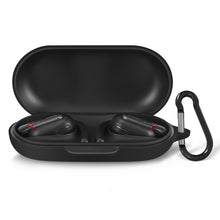 画像をギャラリービューアに読み込む, Geekria シリコンカバー 互換性 カバーアンカー Anker Soundcore V30i 対応 True Wireless Earbuds 充電ケース充電ケースカバー 外装カバーキーホルダーフック付き、充電ポートアクセス可能、フロントLED可視 (黒)