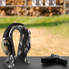 画像をギャラリービューアに読み込む, Geekria ヘッドホンスタンド 木製 ビーガンレザー オメガ オーバーイヤー ヘッドホン、ゲームヘッドセット用の ホルダー, デスクディスプレイハンガー レイザー Razer, Sordin, Walker's, HyperX, スティールシリーズ SteelSeriesと互換性(迷彩)