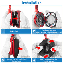 画像をギャラリービューアに読み込む, Geekria イヤーパッド QuickFit 互換性 パッドジェイビーエル JBL E55BT ヘッドホンに対応 パッド イヤー / イヤーカップ (プロテインレザー / 緑)