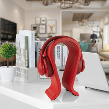 画像をギャラリービューアに読み込む, Geekria ヘッドホンスタンド ビーガンレザー オメガ オーバーイヤー ヘッドホン、ゲームヘッドセット用の ホルダー, デスクディスプレイハンガーボーズ Bose NC700, QC 35, QC 35 II, ジェイビーエル JBL と互換性 (レッド)