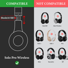 画像をギャラリービューアに読み込む, Geekria イヤーパッド QuickFit 互換性 ビーツバイドクタードレ Beats Solo Pro Wireless (A1881) ヘッドホンに対応 パッド イヤー / イヤーカップ (プロテインレザー / ライトブルー)