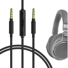 画像をギャラリービューアに読み込む, Geekria ケーブル ナイロン編組 互換性 オーディオコード オーディオテクニカ ATH ATH-M50xBT2 ATH-M20xBT ヘッドホンケーブル、3.5mm に適合する インラインマイクと音量コントロール 1.2m