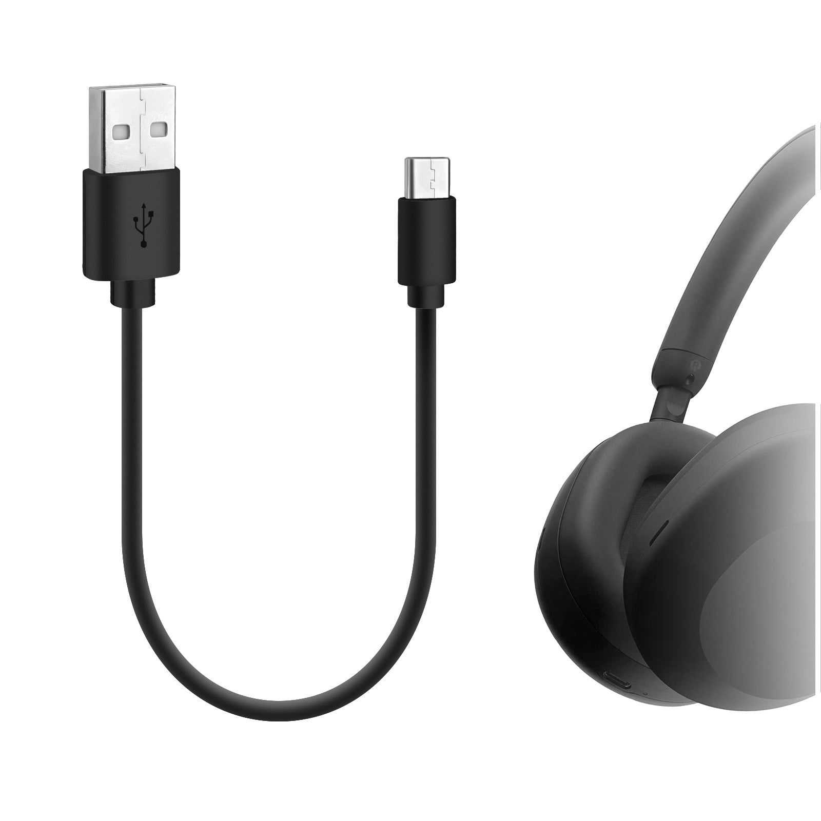 Geekria USB ヘッドフォン ショート充電ケーブル ソニー Sony WH